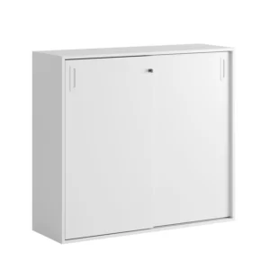 skjutdorrskap 120x107.5cm vita handtag inget underrede
