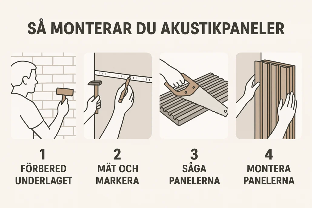 Montage av akustikpanel